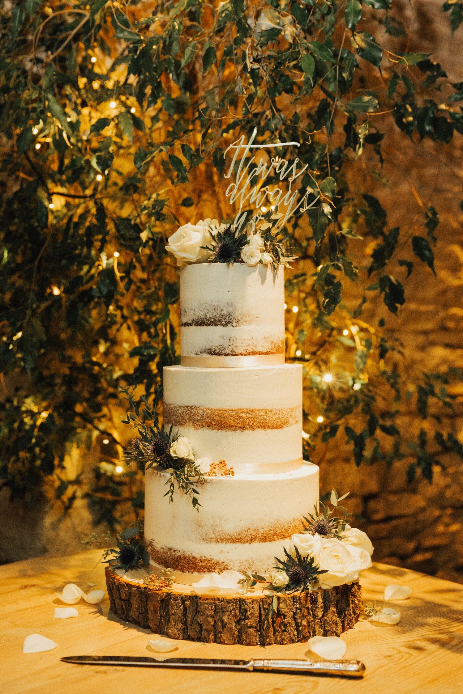 Rustic Gold Wedding Cake (Copy)